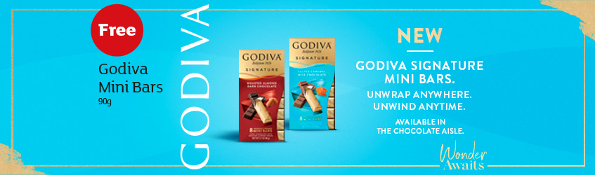 6,000 Free Godiva Mini Bars to Give Away.